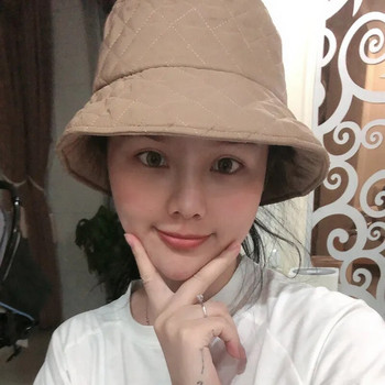 KRCVES Super Cute καπέλο Panama, Νέα Κορεατική Έκδοση Φθινόπωρο/Χειμώνα 2023 Γυναικεία ζεστή και ευέλικτη λεκάνη με μικρό γείσο