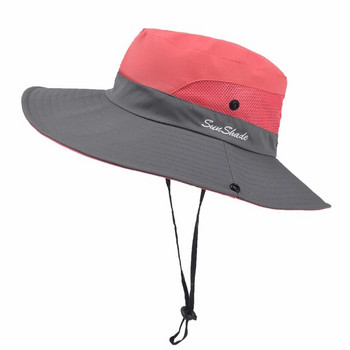 Лятна шапка-сенник, рибарска шапка с дупка за хвощ, слънцезащитна и дишаща шапка за слънце, шапка за планинарство на открито, детска