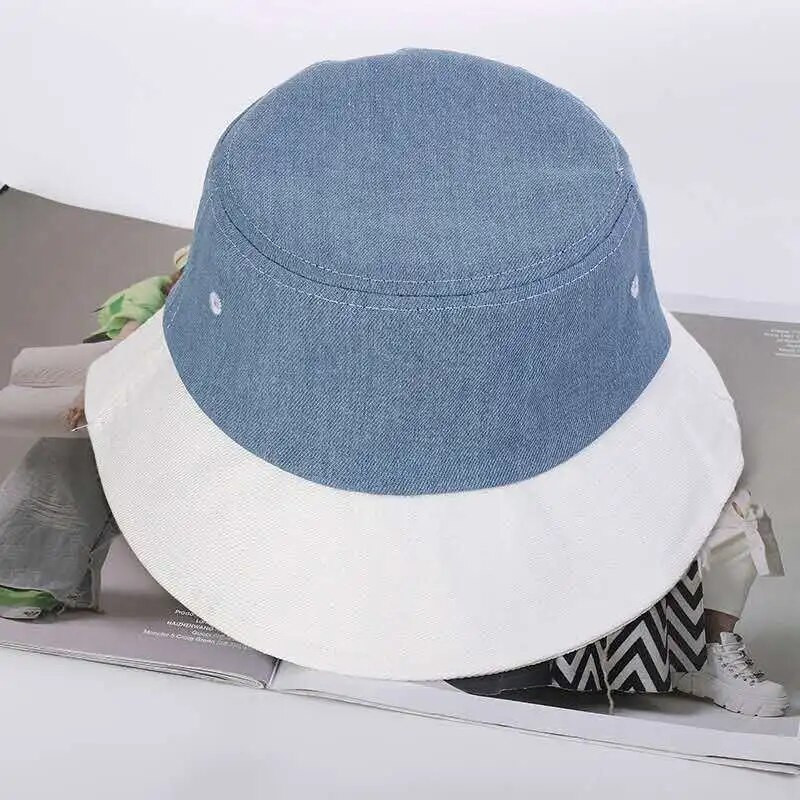Ženski ljetni pamučni šešir 2021. Elegantni šešir od traper tkanine za plažu Ljetni šeširi sa vizirom za žene Hip Hop