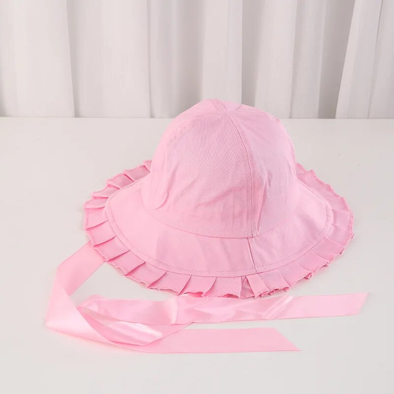 Vasarinė korėjietiška kepurė, moteriška, miela raukiniai, plataus krašto skrybėlės dirželis žvejo kepurė Japoniška minkšta mergina laisvalaikio universali kepurė nuo saulės