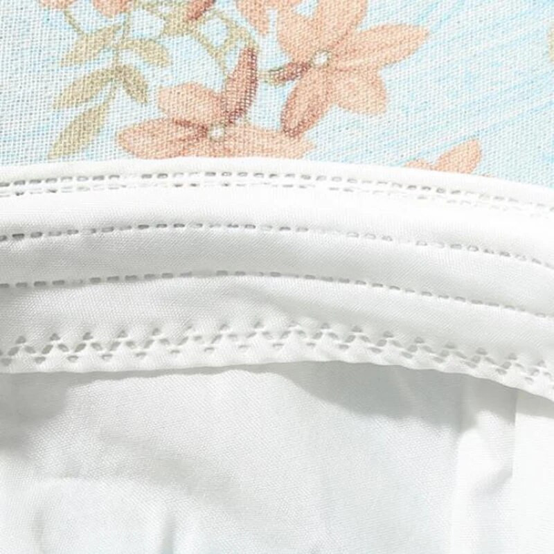 Pamučni šešir za sunčanje s korejskim cvjetnim printom i mašnom Ženska sklopiva UV kapa s praznim vrhom za putovanja na otvorenom, za plažu s velikim obodom, prozračna kapa za zaštitu od sunca U78