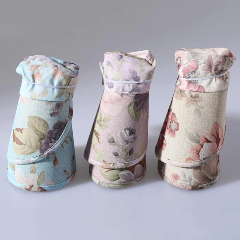 Pamučni šešir za sunčanje s korejskim cvjetnim printom i mašnom Ženska sklopiva UV kapa s praznim vrhom za putovanja na otvorenom, za plažu s velikim obodom, prozračna kapa za zaštitu od sunca U78