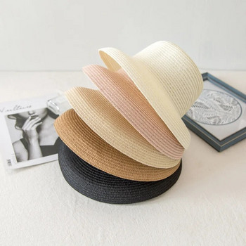Χειροποίητο γυναικείο καλοκαιρινό καπέλο για τον ήλιο Ιαπωνικό στυλ Hepburn Μεγάλες μαρκίζες παραλίας Καπέλο ηλίου για διακοπές Πτυσσόμενο καπέλο ψαρά με ιδιοσυγκρασία Επίπεδο καπέλο
