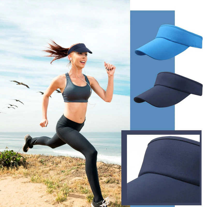 Moteriška kepurė nuo saulės Paplūdimio kepuraitė nuo saulės Klasikinė dangtelis Reguliuojama sportinė skrybėlė lauke, ilgomis karnizais, tuščia kepurė be viršutinių dangtelių nuo saulės
