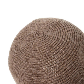 Шапка-кофа Дамска универсална шапка за мивка Корейска мода Японска шапка Ретро есенна и зимна плетена шапка-кофа Модна слънцезащита
