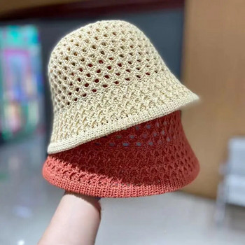 Καλοκαιρινά καπέλα για γυναίκες Ρετρό επίπεδο καπέλο πεσμένο γείσο Χειροποίητο ψάθινο καπέλο γυναικεία αντιηλιακή προστασία εξωτερικού χώρου Ψάθινο καπέλο παραλίας Πτυσσόμενο