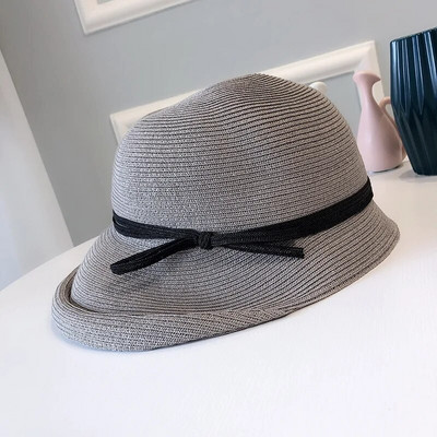 Ljetni sklopivi slamnati šešir Ženski šešir za sunčanje s UV zaštitom Ležeran temperament Modni jednostavni divlji elegantni prozračni ribarski šeširi