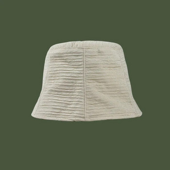 2023 Нова японска тънка плисирана рибарска шапка Дамска лятна Ins Слънцезащитна дамска шапка с кофа за свободното време Panama Gorros
