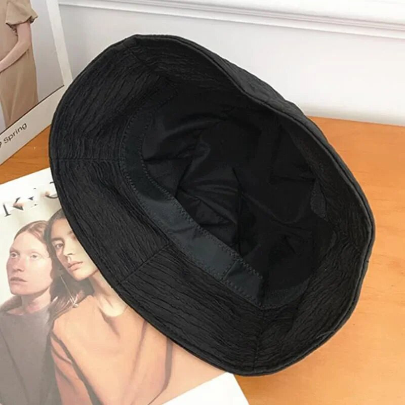 2023-as új japán vékony profilú ráncos halászsapka, női nyári napvédő krém, női vödörsapka szabadidő Panama Gorros