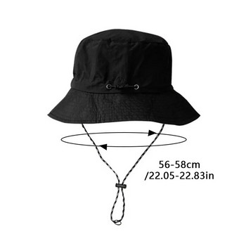 Нов стил Водоустойчива рибарска шапка Дамска лятна слънцезащитна анти-UV защита Къмпинг Туристически шапки Мъжка панамска кофа Външна шапка