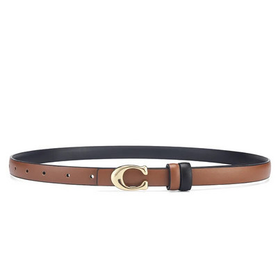 Ženski tanki remen s kopčom u obliku slova C za traperice Visokokvalitetna PU koža Luksuzni dizajnerski brend Odvojivi dvostrani traper remen