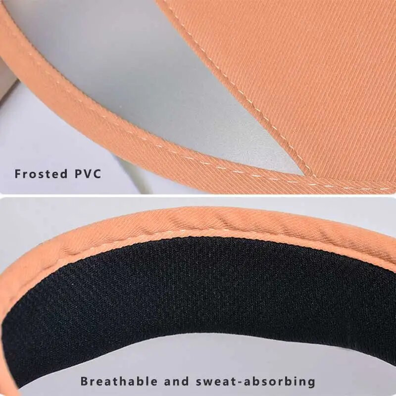 Ljetna ženska kapa za sunčanje, prozirni PVC šavovi, prazan cilindar, elastična traka za podešavanje, putna vanjska šešir za zaštitu od sunca, šešir za plažu