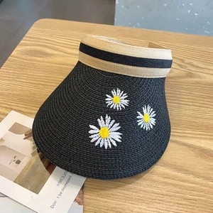Lady Summer Empty Top šešir sa šiltom za sunce Ljetna slamnata kapa sa širokim obodom šešira sa UV zaštitom