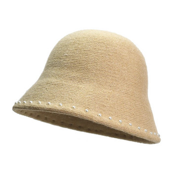 Νέο καπέλο παναμά, ζεστό χειμώνα, γυναικείο καπέλο με κουβά, Αγκόλα, μακρύ καπέλο από γούνα κουνελιού μόδας, φθινόπωρο και χειμώνα, παχύ καπέλο ψαρά