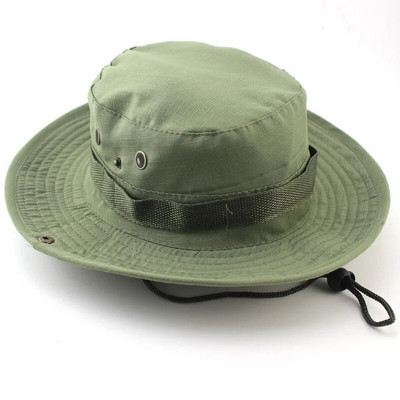 Камуфлажна тактическа шапка Военна шапка Boonie Bucket Hat Армейски шапки Camo Мъже Спорт на открито Sun Bucket Cap Риболов Туризъм Ловни шапки