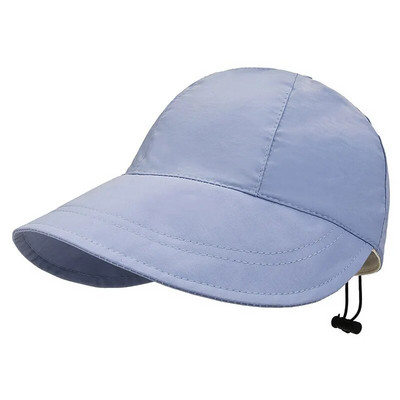 Új összecsukható, széles karimájú napozósapka, állítható női baseballsapkák, nyári strandsapkák, gyorsan száradó napellenzők, húzózsinóros halászsapkák