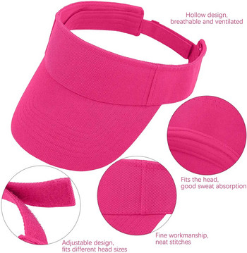Ανδρικό καπέλο Γυναικείο Ανοιξιάτικο Καλοκαίρι Αθλητικό Καπέλο για τον ήλιο Ρυθμιζόμενο βαμβακερό γείσο Προστασία από υπεριώδη ακτινοβολία επάνω Άδειο αντηλιακό καπέλο γκολφ για τρέξιμο τένις