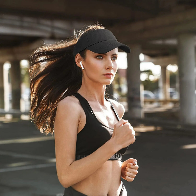 Meeste müts Naiste kevad-suvi spordipäikesemüts, reguleeritav puuvillane visiir UV-kaitsega top Tühi tennise golfi jooksu päikesekaitsemüts