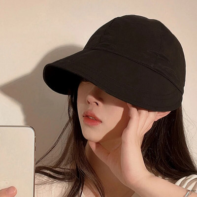 Pavasario vasaros kepurė Moterys Mergaitė Korėjos Animacinis Kačių Ausys Kepurė nuo saulės Kawaii Paplūdimyje Kelionės nuo saulės Kepurės nuo saulės plačiabrylė medvilnė Panamos kepurė