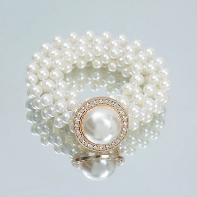 Perlų juosmens diržas Auksinis ir sidabrinis peteliškės sagtys Elastinės Kalnų krištolinės juostos papuošalai moterims ir mergaitėms UTU026