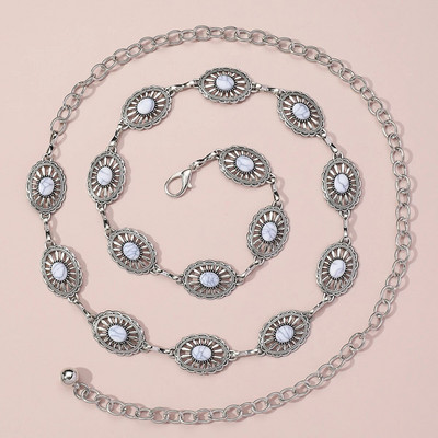 Etninio stiliaus juosmens grandinėlės aksesuarai Bohemiškas universalus diržas moteriška suknelė aukščiausios klasės suknelė su juosmeniu metaliniu retro