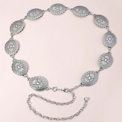 Etninio stiliaus juosmens grandinėlės aksesuarai Bohemiškas universalus diržas moteriška suknelė aukščiausios klasės suknelė su juosmeniu metaliniu retro