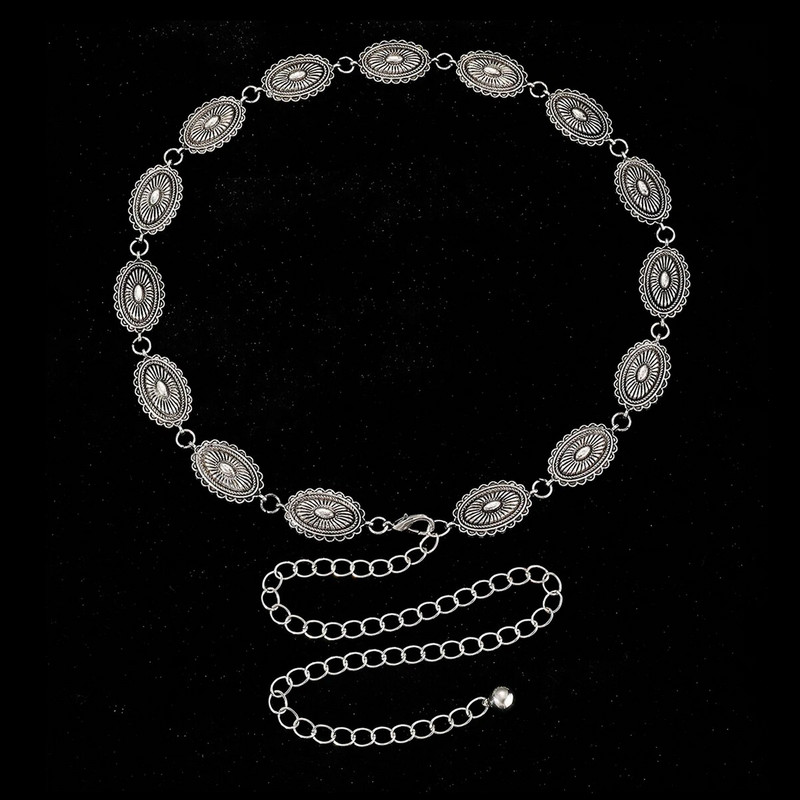 Etninio stiliaus juosmens grandinėlės aksesuarai Bohemiškas universalus diržas moteriška suknelė aukščiausios klasės suknelė su juosmeniu metaliniu retro