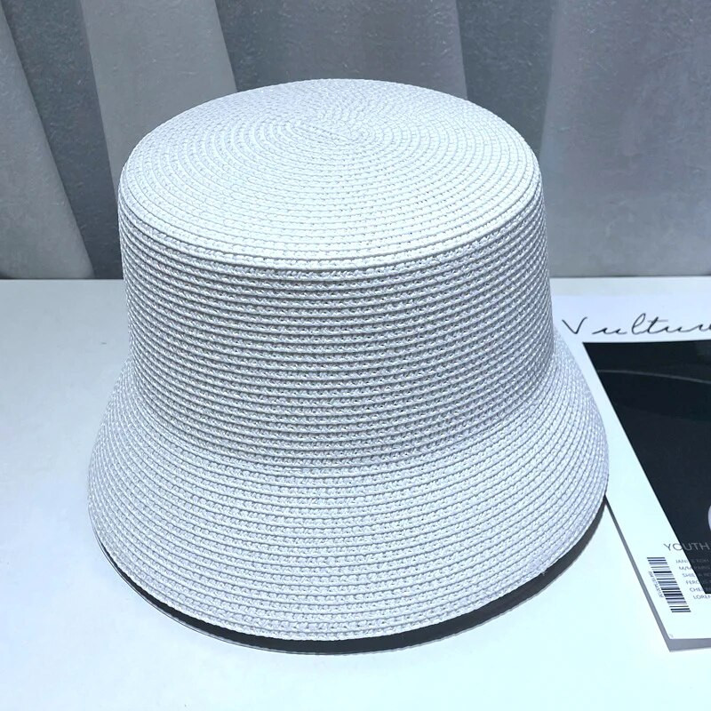 női sapka Lapos vödörsapka összecsukható mosdókalap vintage vödör szalmakalap női nyári strand kis karimájú napkalap napvédelem