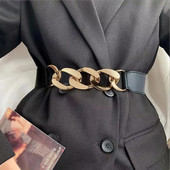 Zlatni lanac remen elastični srebrni metalni pojasevi oko struka za žene ceinture femme rastezljivi kaputići ženski kaput ketting riem pojas