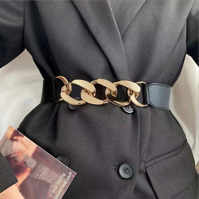 Zlatni lanac remen elastični srebrni metalni pojasevi oko struka za žene ceinture femme rastezljivi kaputići ženski kaput ketting riem pojas