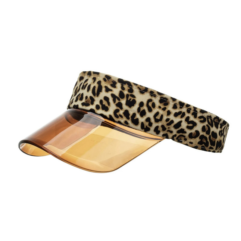 Ljetni šešir za sunce 2023. Leopard, proziran, prazan gornji dio, plastične PVC kape za zaštitu od sunca, šilterice, šeširi za suncobrane za sportove na otvorenom Chapeau Femme