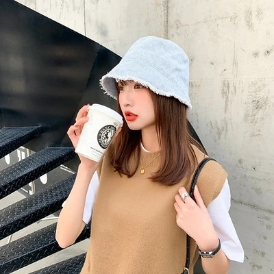 Novi traper isprani šeširi Žene Muškarci Bob Folding Fisherman Wide Brim Caps Hip Hop Gorros Ženske Panama Bucket Kape