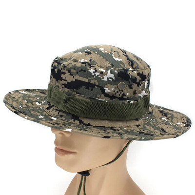 Bob Men Women Καπέλο πολυτελείας Fisherman Tactical Panama Safari Hunting Military Bucket Boonie Black Sun Protection Outdoor