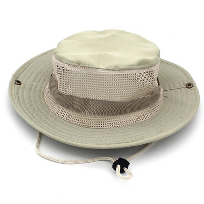Bob Men Women Καπέλο πολυτελείας Fisherman Tactical Panama Safari Hunting Military Bucket Boonie Black Sun Protection Outdoor