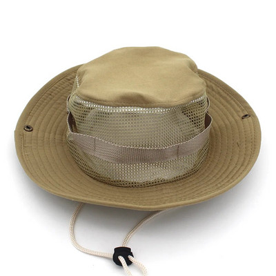 Bob Men Women Καπέλο πολυτελείας Fisherman Tactical Panama Safari Hunting Military Bucket Boonie Black Sun Protection Outdoor