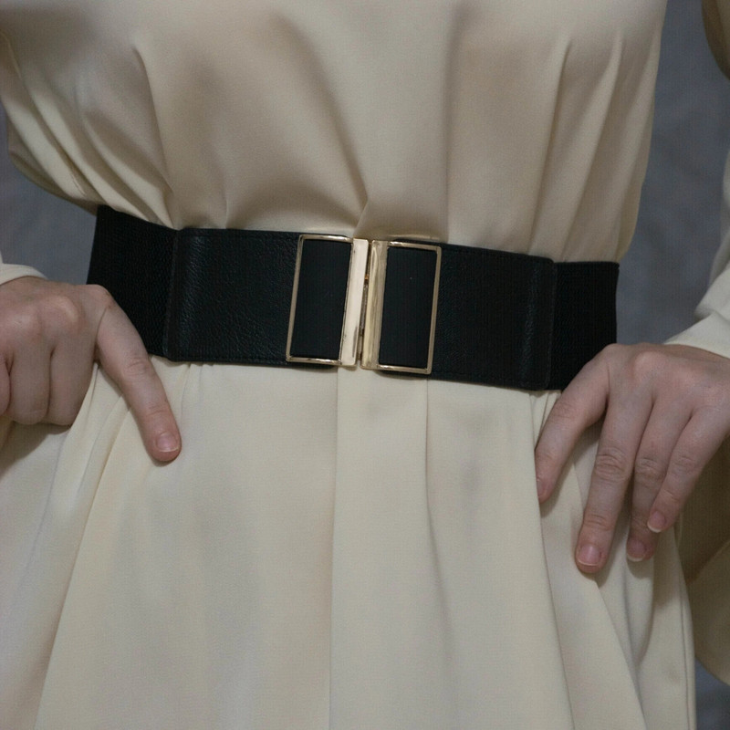 Moodne elastne lai vöö naistele veniv paks vöökoht kleit kaunistuseks vöökoht