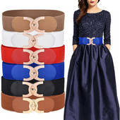 Női széles, rugalmas öv, divatos vintage elasztikus női derék, csipesz lányok Cummerbund