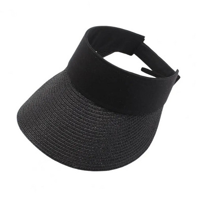 Praktični sjajni ljetni šešir protiv UV zračenja Lagani ženski šešir s pletenicama za plažu