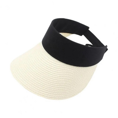 Praktični sjajni ljetni šešir protiv UV zračenja Lagani ženski šešir s pletenicama za plažu