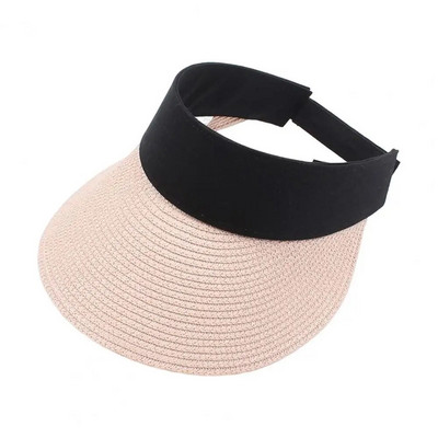 Praktični sjajni ljetni šešir protiv UV zračenja Lagani ženski šešir s pletenicama za plažu
