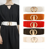 Ženski modni elastični široki izbor remena Dizajnerski luksuzni brend Zlatna kopča na struku Kaput Kaput Džemper Ukrasni pojas