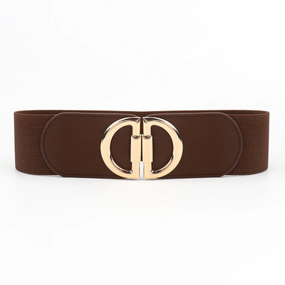 Ženski modni elastični široki izbor remena Dizajnerski luksuzni brend Zlatna kopča na struku Kaput Kaput Džemper Ukrasni pojas