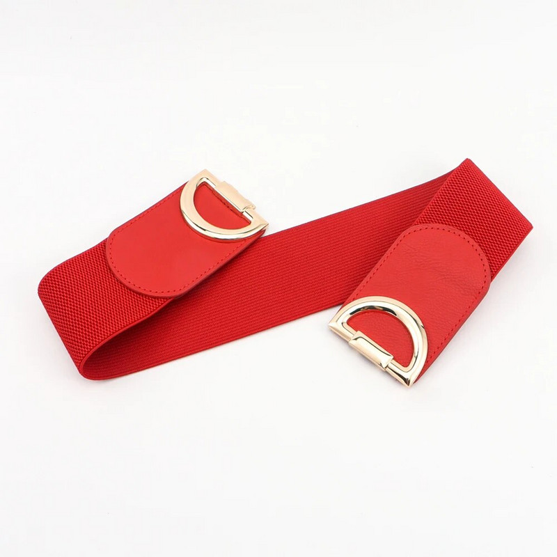 Ženski modni elastični široki izbor remena Dizajnerski luksuzni brend Zlatna kopča na struku Kaput Kaput Džemper Ukrasni pojas