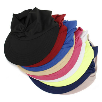 Лятна шапка с козирка с широка периферия Гъвкави двустранни слънцезащитни шапки Анти-UV плажна шапка Модна бейзболна шапка за пътуване за жени