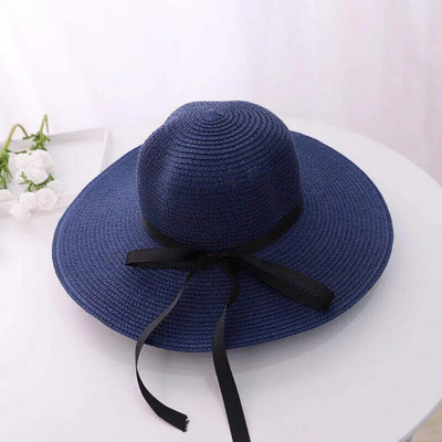 Vasaros naujiena moteriška paplūdimio kepurė nuo saulės Sulankstoma didelio plataus krašto skrybėlė su šešėliavimu Panamos kepuraitės mados atostogoms UV Upf50+ kepuraitė nuo saulės