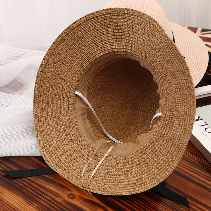 Vasaros naujiena moteriška paplūdimio kepurė nuo saulės Sulankstoma didelio plataus krašto skrybėlė su šešėliavimu Panamos kepuraitės mados atostogoms UV Upf50+ kepuraitė nuo saulės