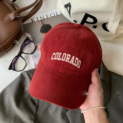 Sügis- ja suvine puuvillane kiri pesapallimütsi tikandid vabaaja mood Sport õues tähestik Lihtsad tippkübarad tüdrukute visiirid