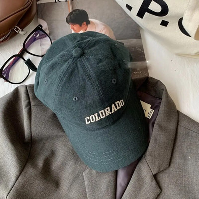 Sügis- ja suvine puuvillane kiri pesapallimütsi tikandid vabaaja mood Sport õues tähestik Lihtsad tippkübarad tüdrukute visiirid