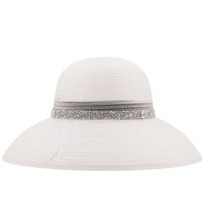 Šešir za sunce Srebrni šešir s velikim obodom, prozračan, suncobran, ženska svestrana krema za sunčanje, ljetni odmor, šešir za plažu, kapa za zaštitu od sunca