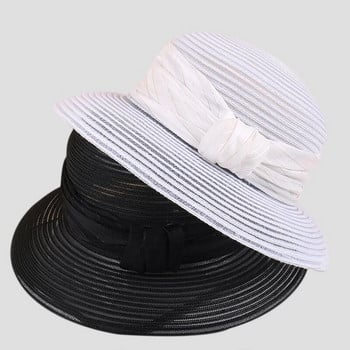 MAXSITI U Летни дишащи сомбреро слънчеви шапки за жени Сгъваема плажна шапка Шапки за рибарски басейн Черна сламена шапка Панамска шапка